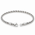 925 Sterling Silver Rope Chain Necklace, Unisex, 18–24 Inch