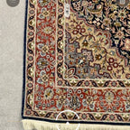 Vintage Tabriz-style Persian rug showing 6 feet 7 inches length measurement